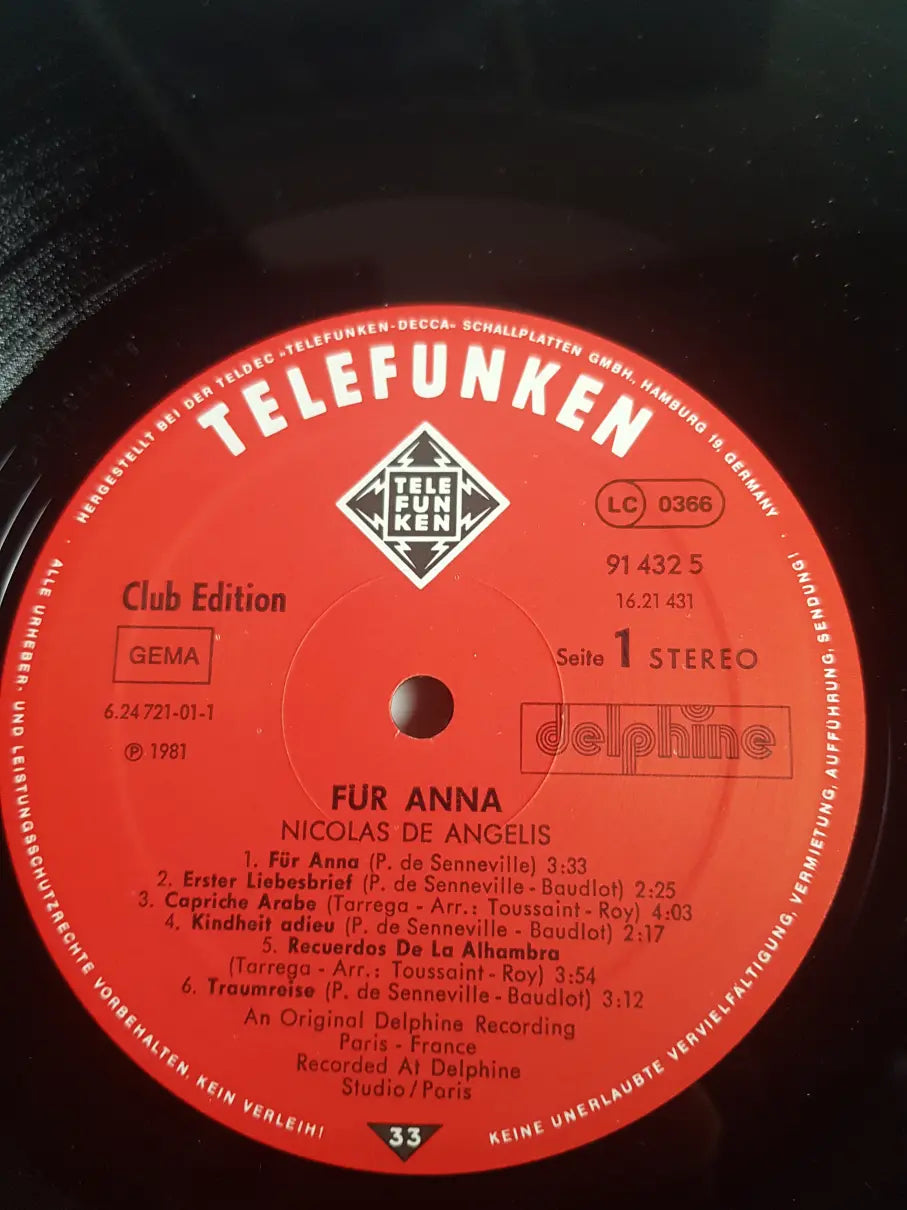 Nicolas De Angelis – Für Anna