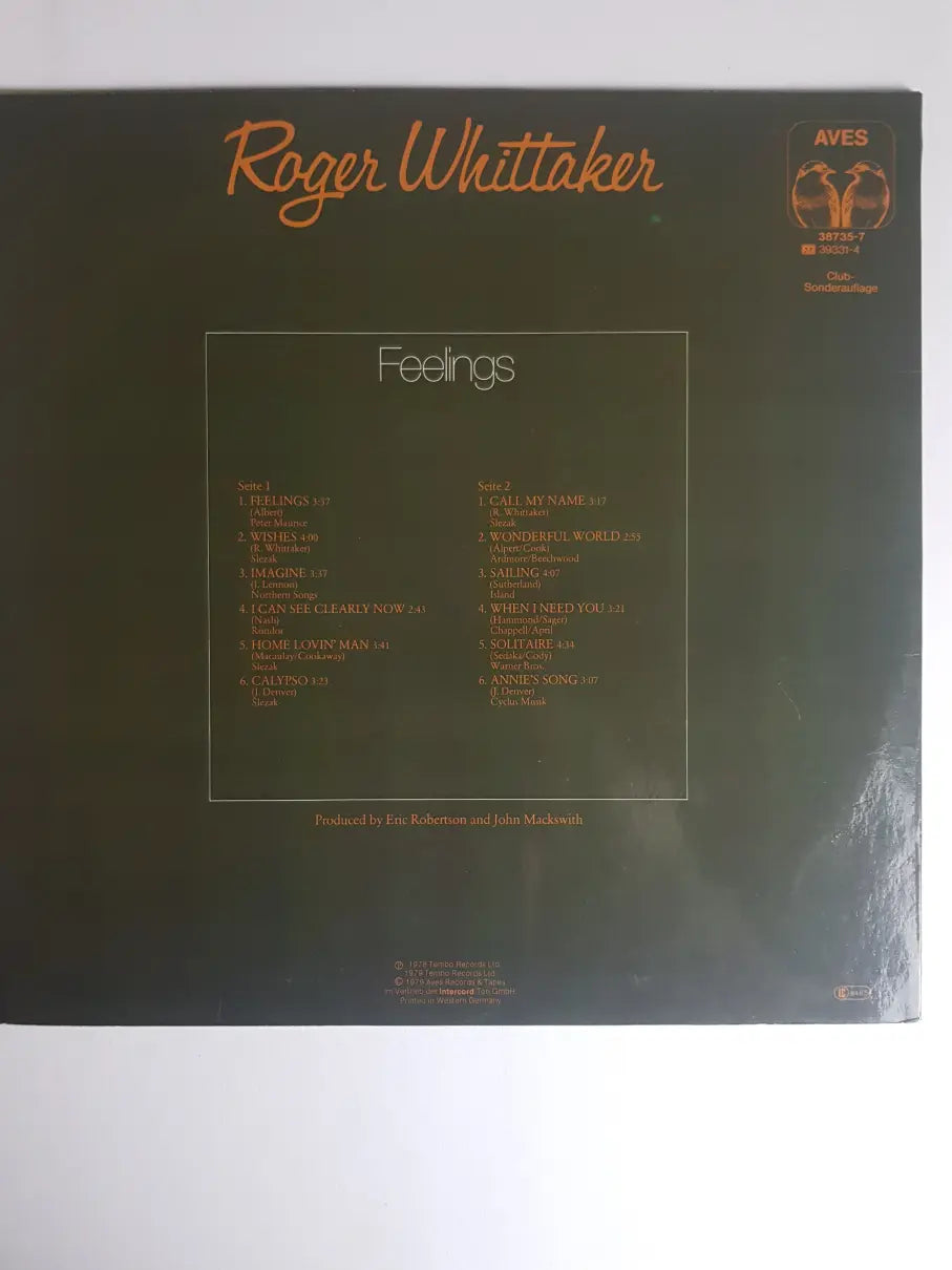 Roger Whittaker – Feelings