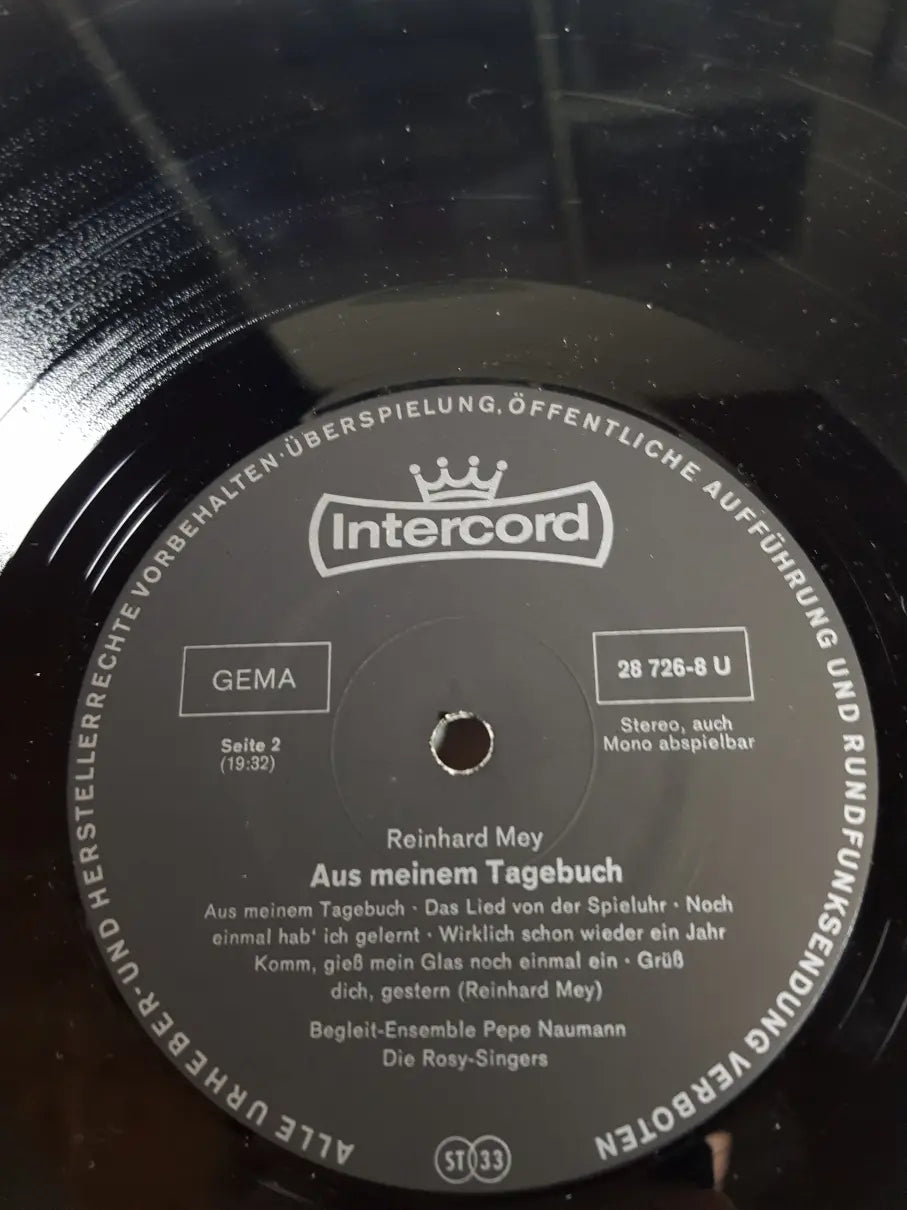 Reinhard Mey – Aus Meinem Tagebuch