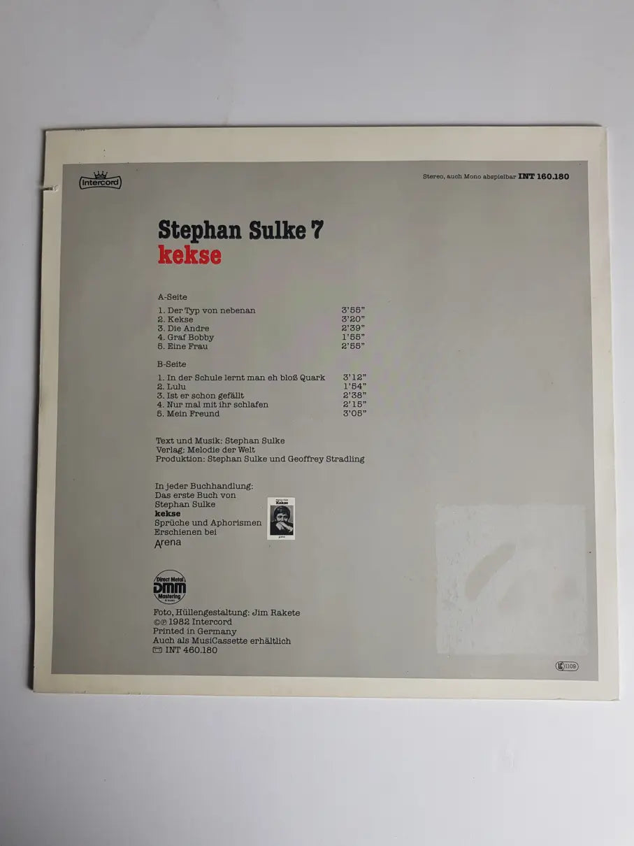 Stephan Sulke – Stephan Sulke 7 - Kekse