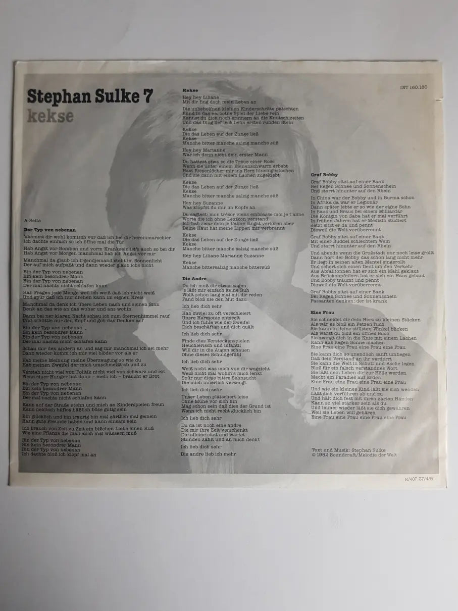 Stephan Sulke – Stephan Sulke 7 - Kekse