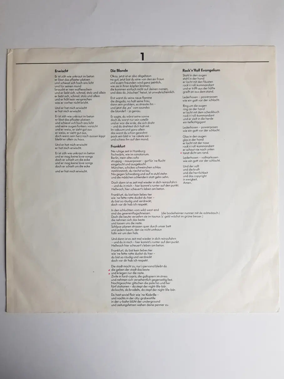 Ulla Meinecke – Überdosis Großstadt