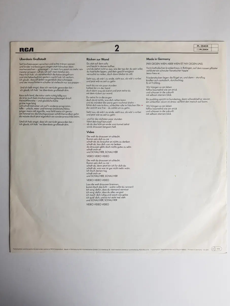 Ulla Meinecke – Überdosis Großstadt