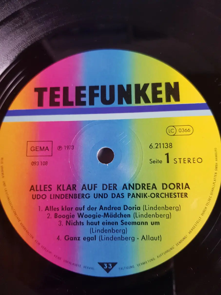 Udo Lindenberg & Das Panikorchester – Alles Klar Auf Der Andrea Doria