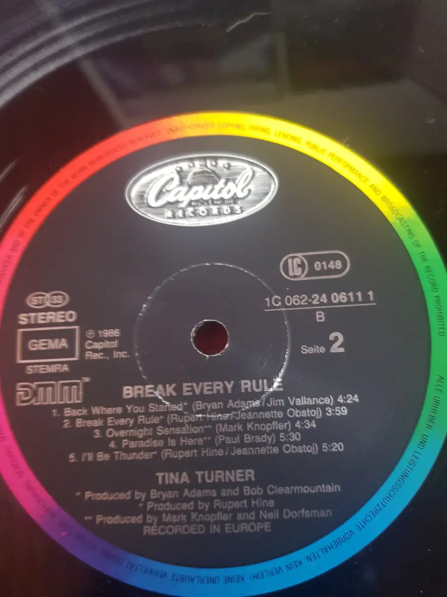 Tina Turner ‎– Break Every Rule