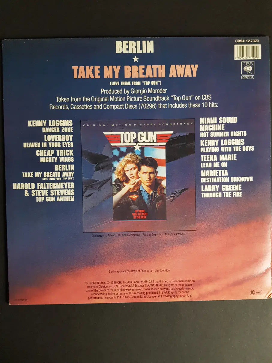 Berlin – Take My Breath Away (Love Theme From "Top Gun")