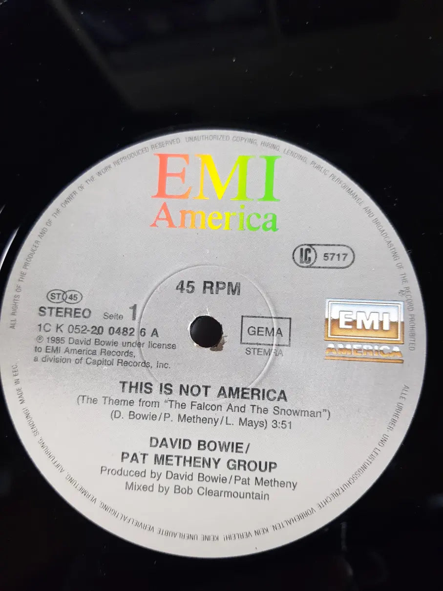 David Bowie / Pat Metheny Group – This Is Not America (Theme From The Original Motion Picture, The Falcon And The Snowman)