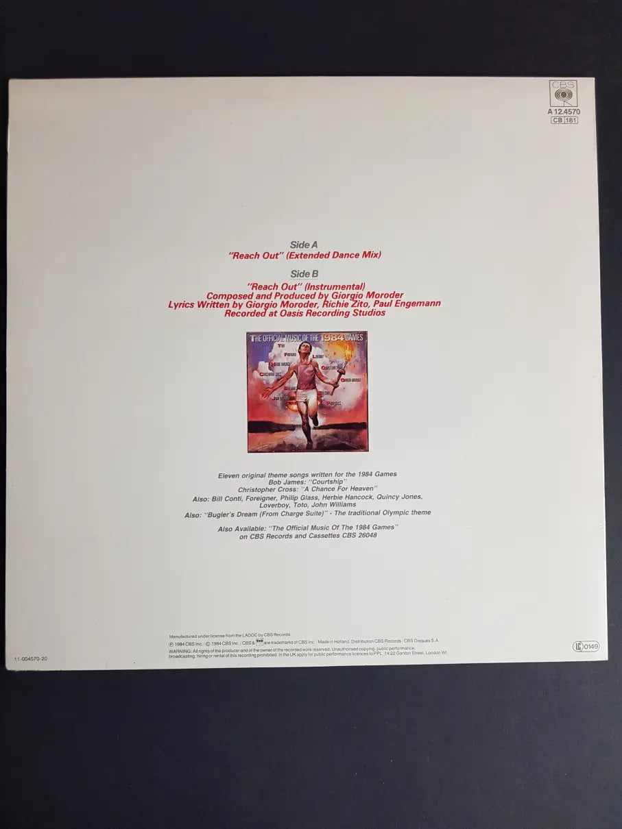 Giorgio Moroder Featuring Paul Engemann – Reach Out