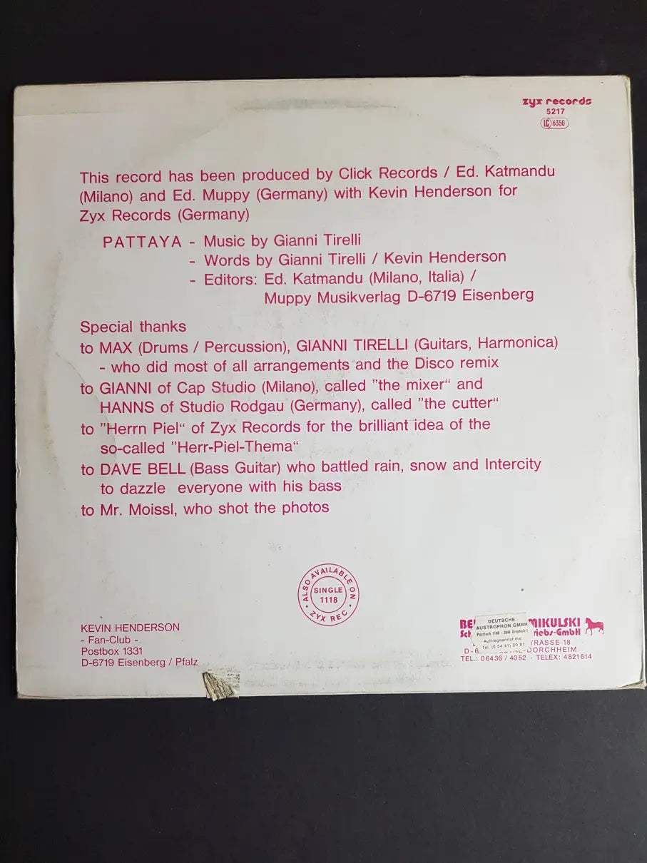 Kevin Henderson – Pattaya