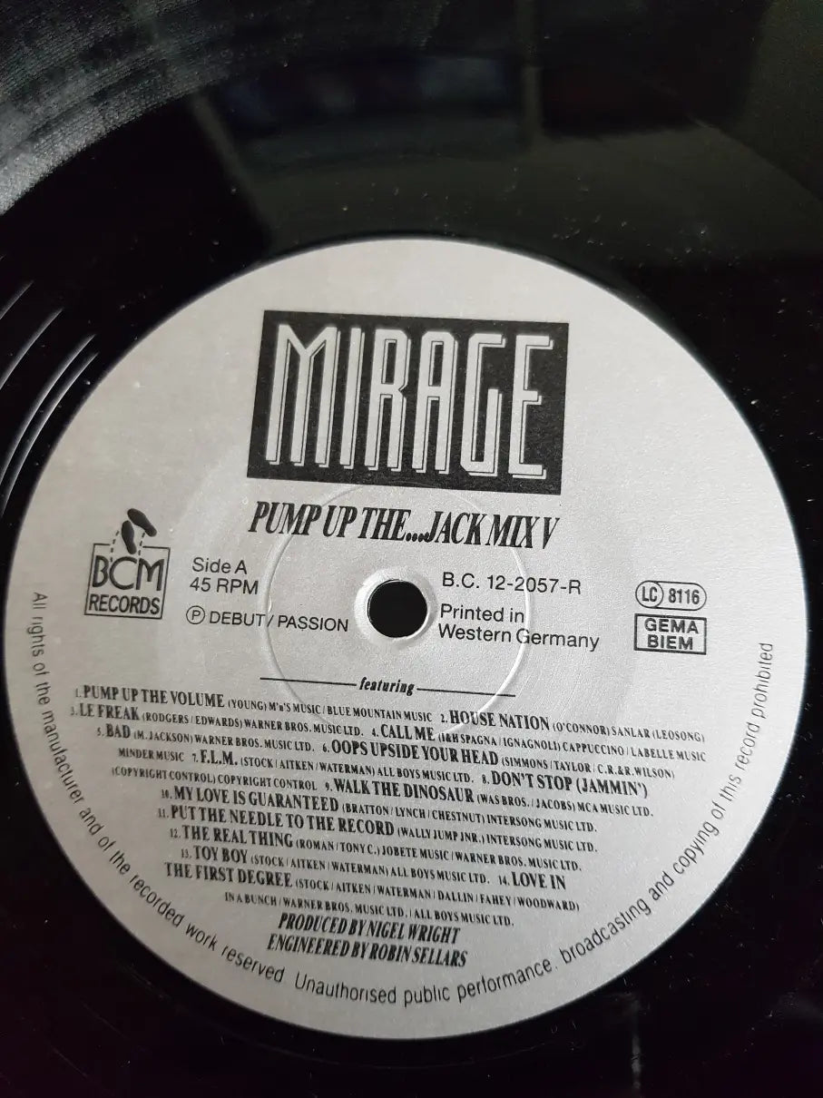 Mirage – Pump Up The...Jack Mix V