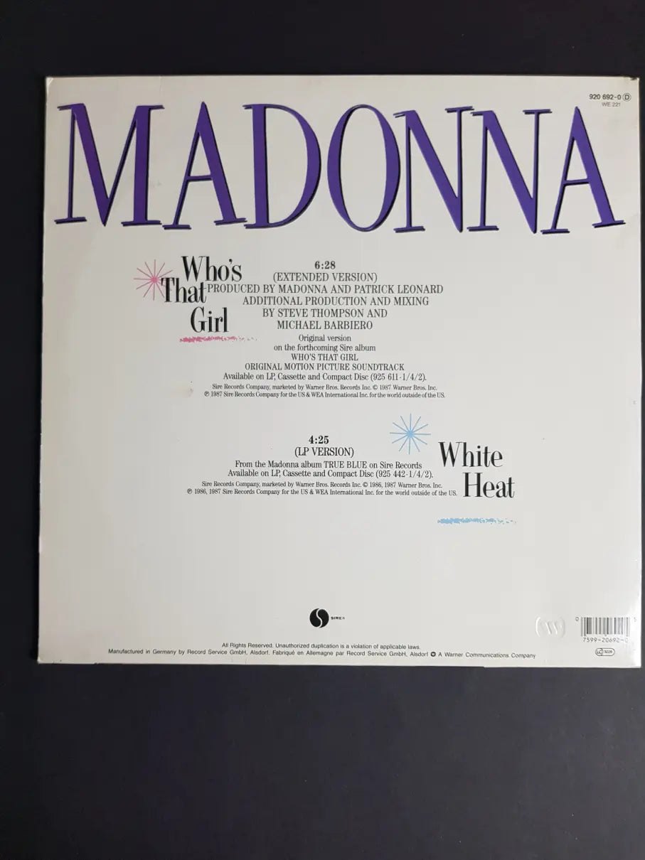 Madonna – Who's That Girl (Extended Version)