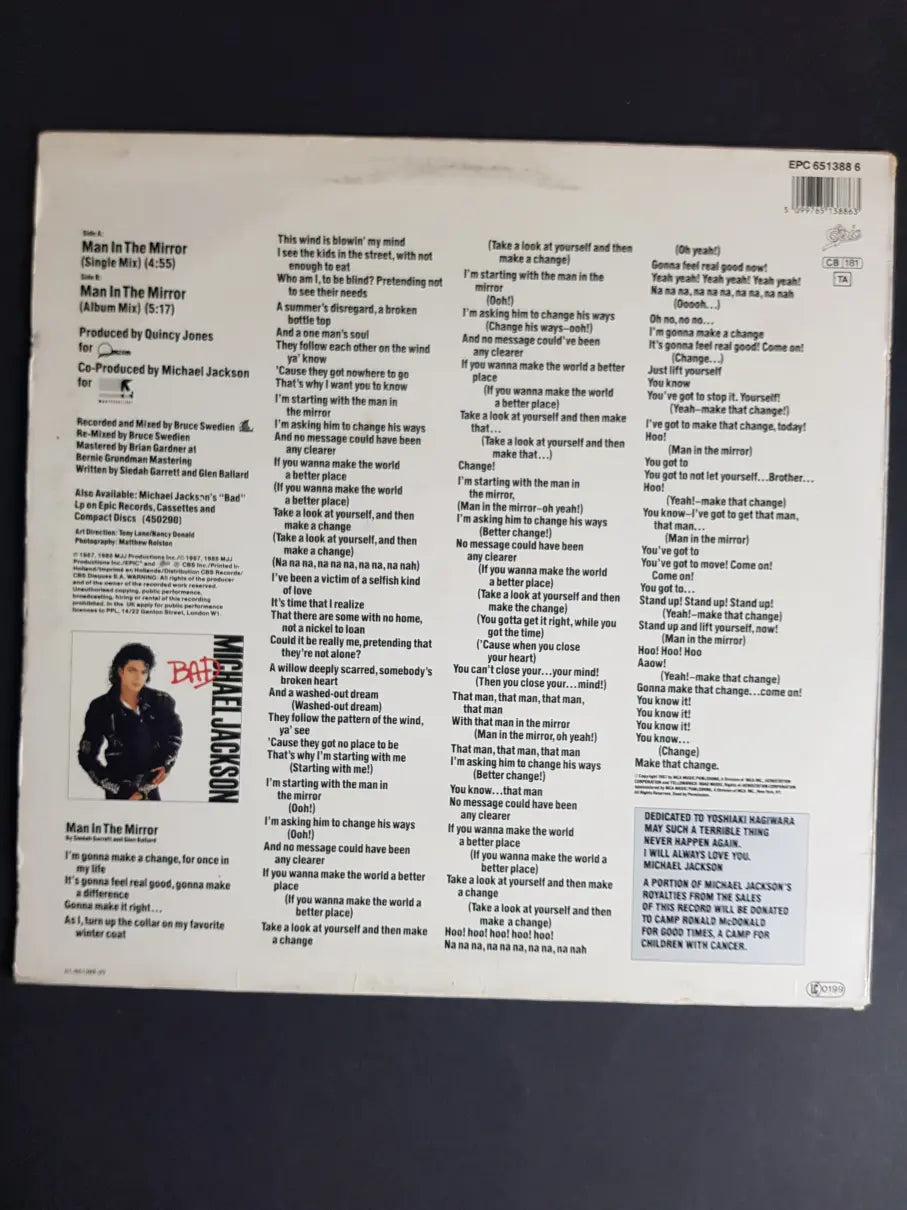 Michael Jackson – Man In The Mirror