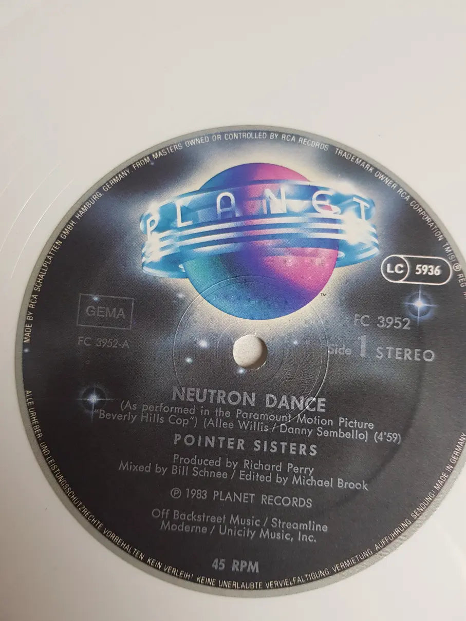 Pointer Sisters – Neutron Dance / Telegraph Your Love Misprint