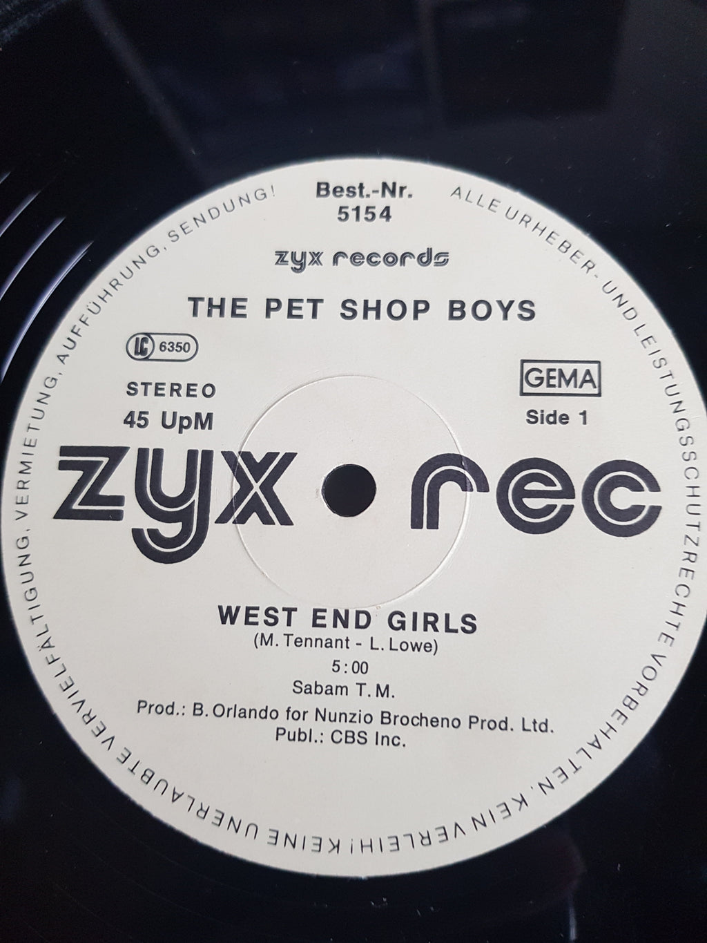 Pet Shop Boys ‎– West End Girls