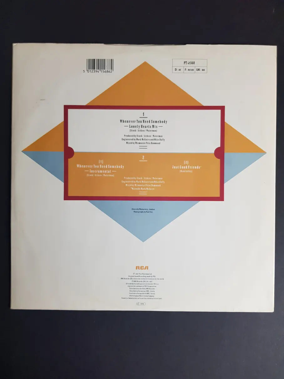 Rick Astley – Whenever You Need Somebody (Rick Sets It Off Mix)