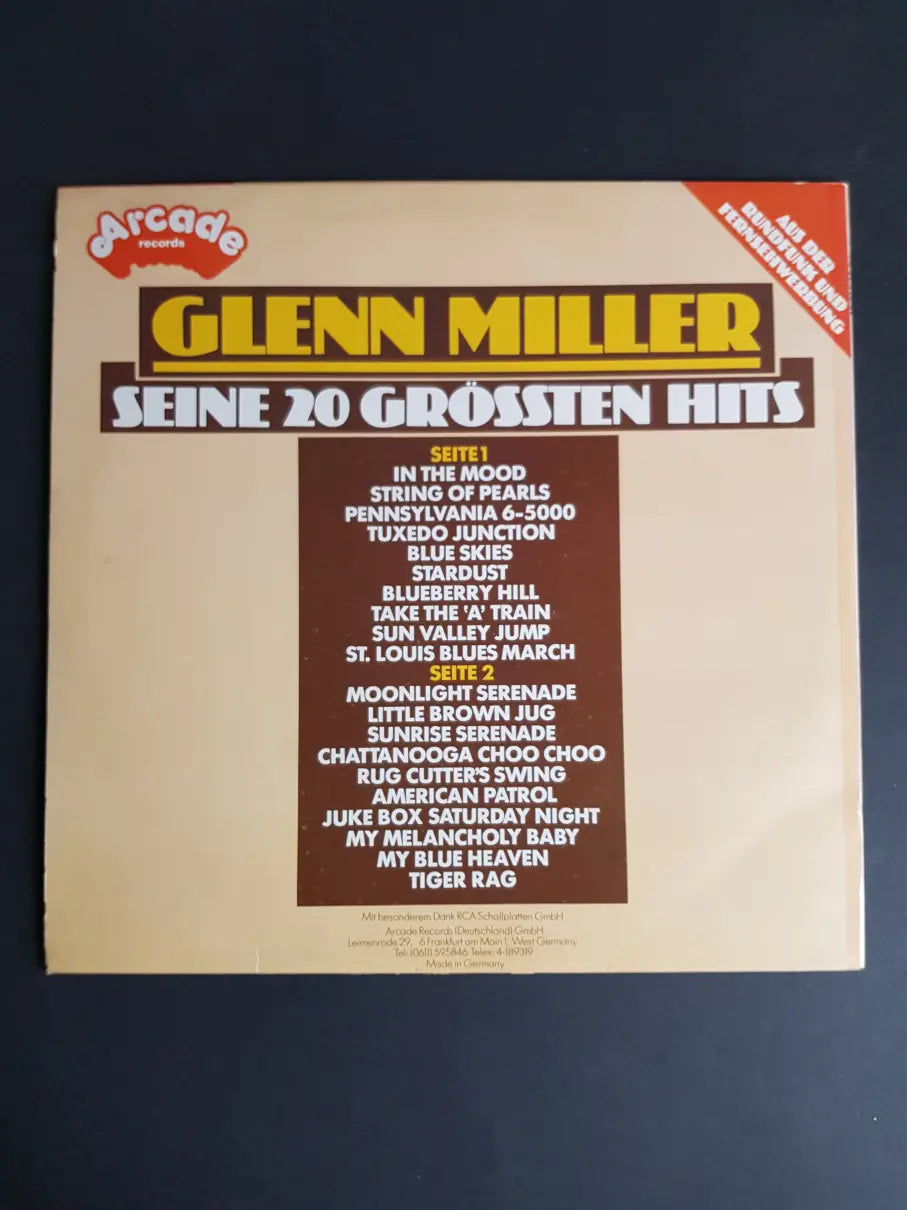Glenn Miller – Seine 20 Grössten Hits