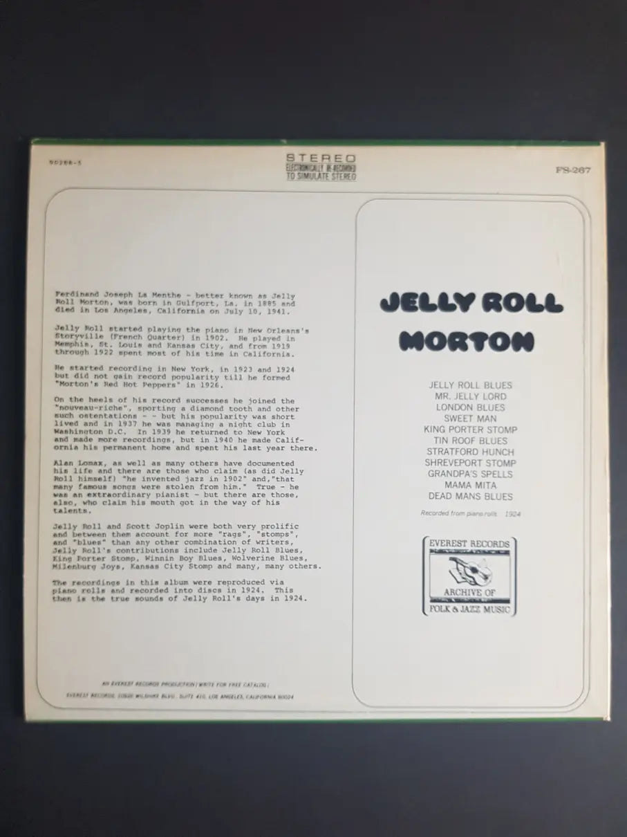 Jelly Roll Morton – Jelly Roll Morton