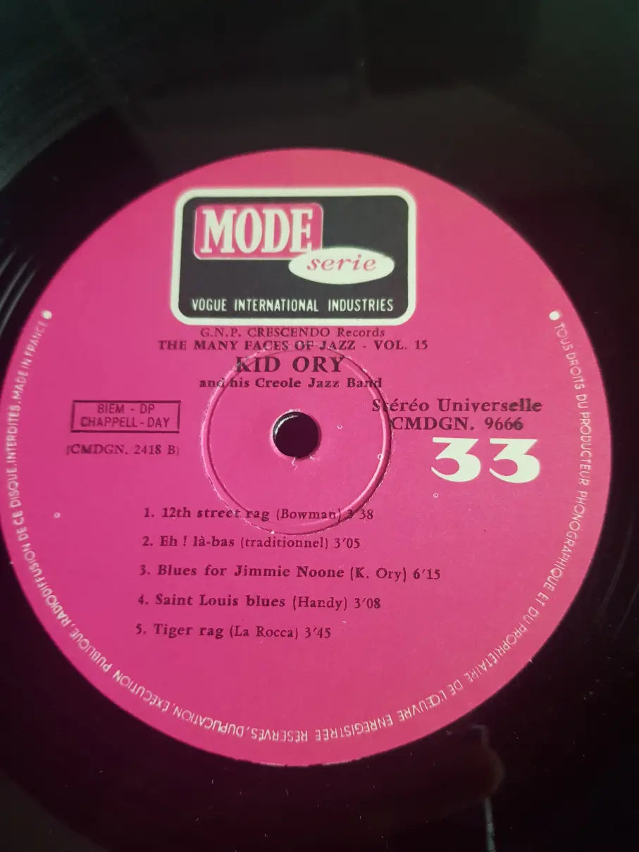 Kid Ory And His Creole Jazz Band – The Many Faces Of Jazz Vol. 15