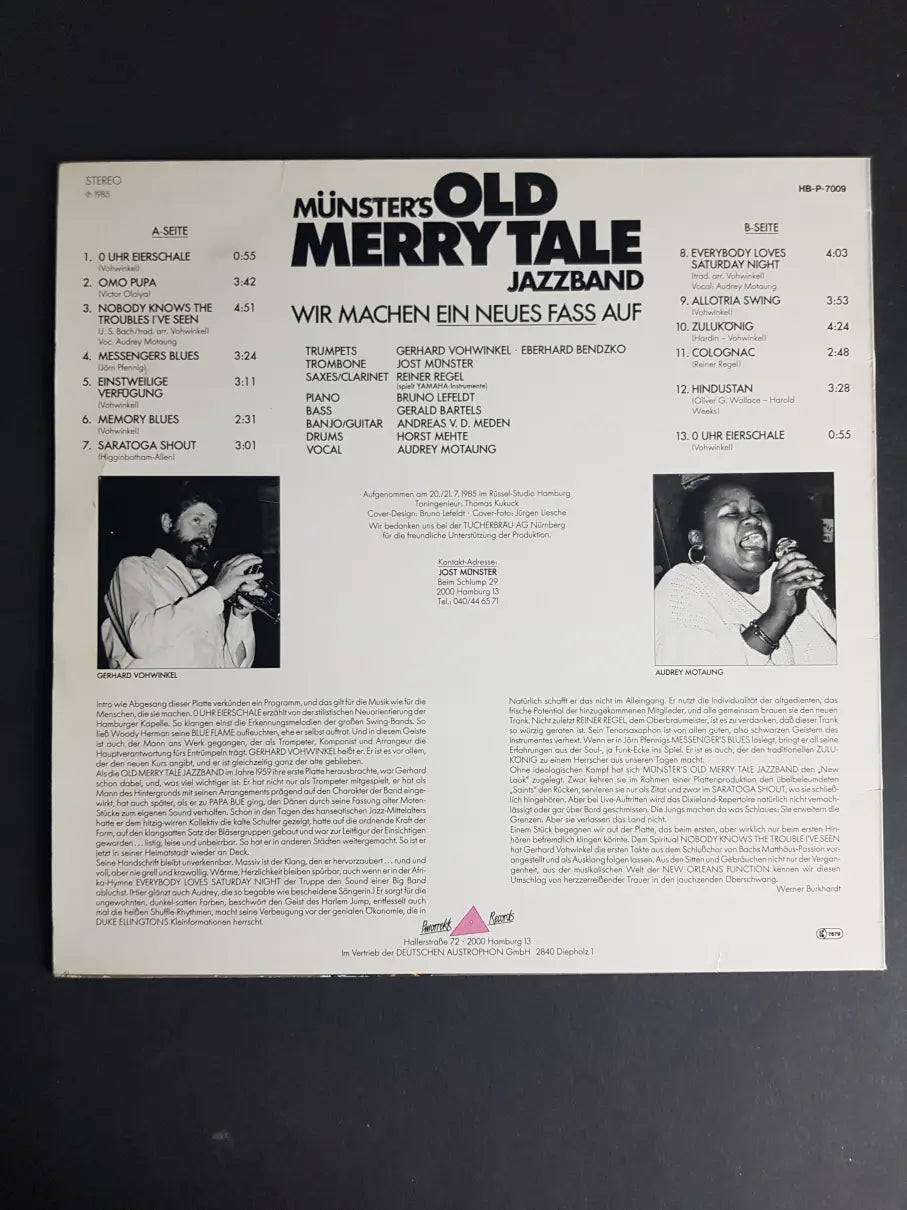 Münster's Old Merry Tale Jazzband – Wir Machen Ein Neues Fass Auf