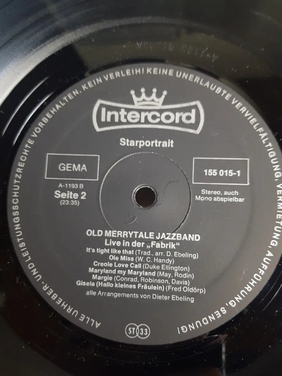 Old Merrytale Jazzband – Live In Der Fabrik / Old Merrytale Jazzband Meets Knut Kiesewetter