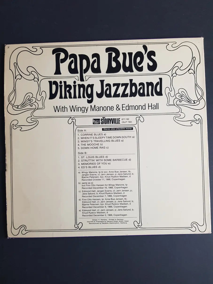Papa Bue's Viking Jazzband With Wingy Manone & Edmond Hall – Papa Bue's Viking Jazzband With Wingy Manone & Edmond Hall