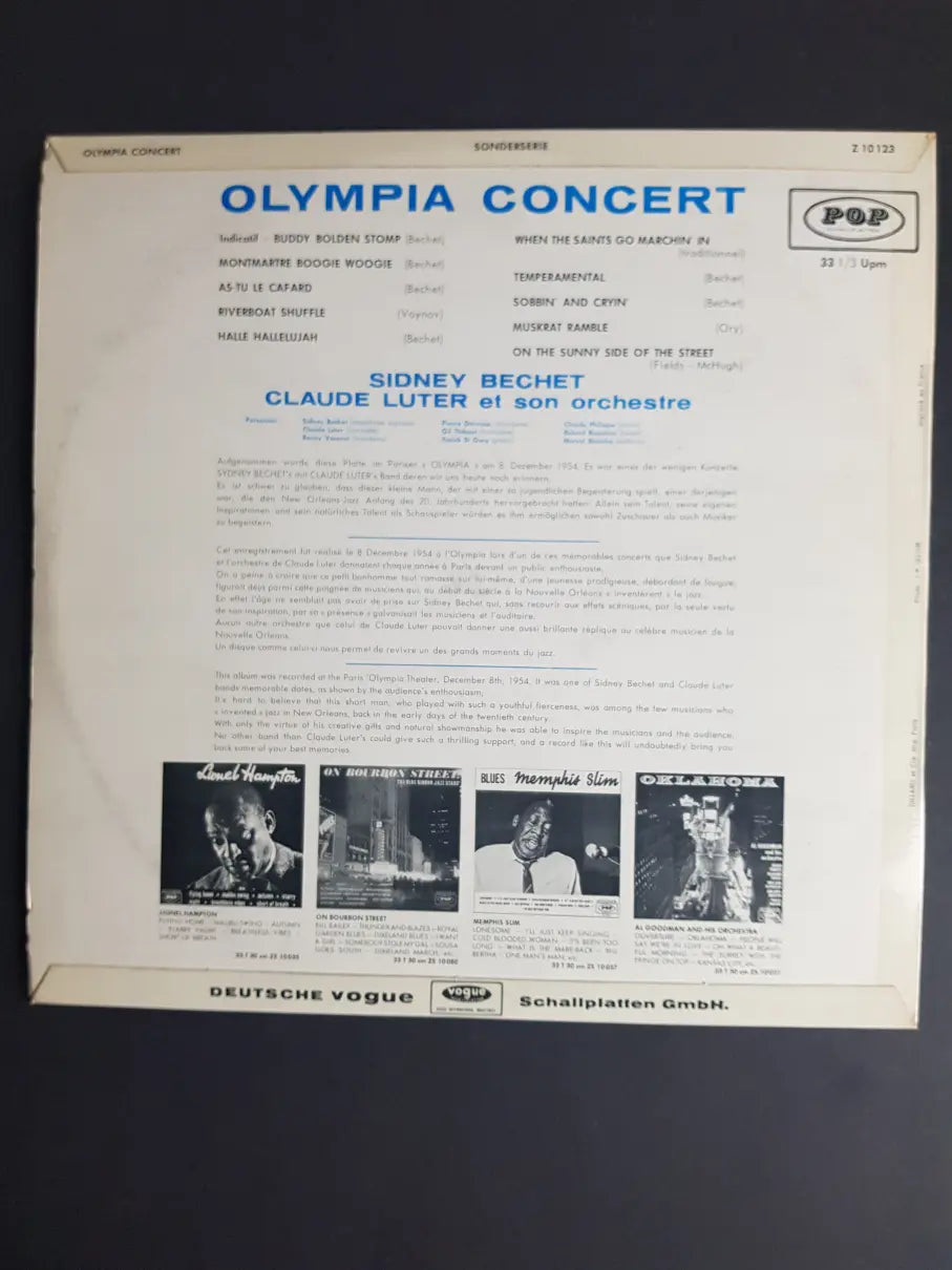 Sidney Bechet & Claude Luter Et Son Orchestre – Olympia Concert