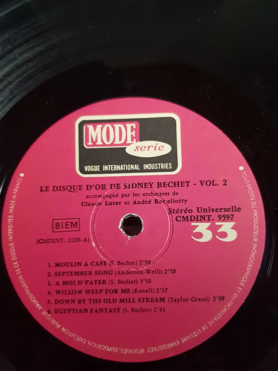 Sidney Bechet – Le Disque D'Or De Sidney Bechet Vol. 2