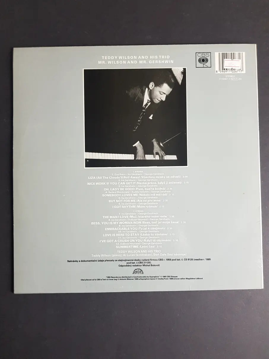 Teddy Wilson And His Trio – Mr. Wilson And Mr. Gershwin