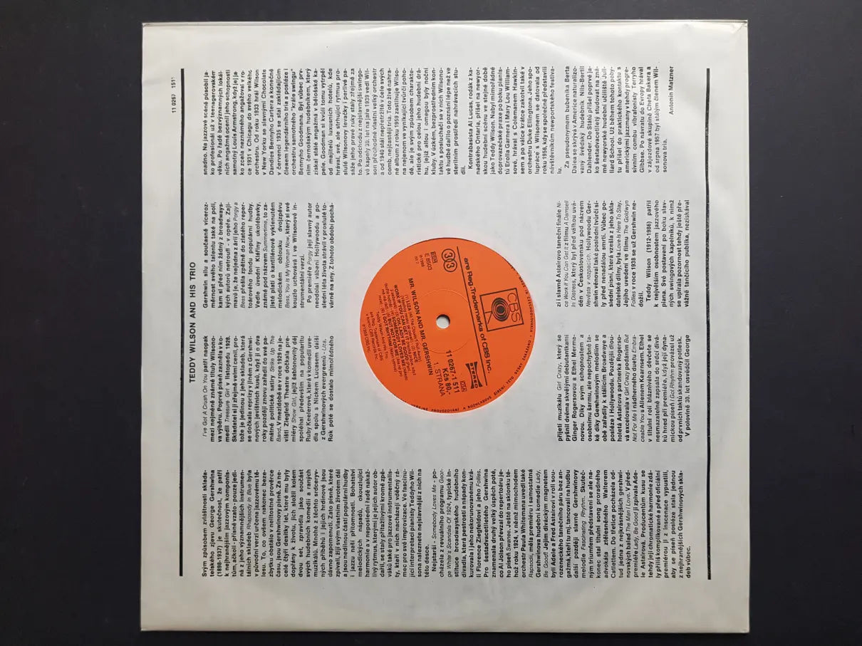 Teddy Wilson And His Trio – Mr. Wilson And Mr. Gershwin