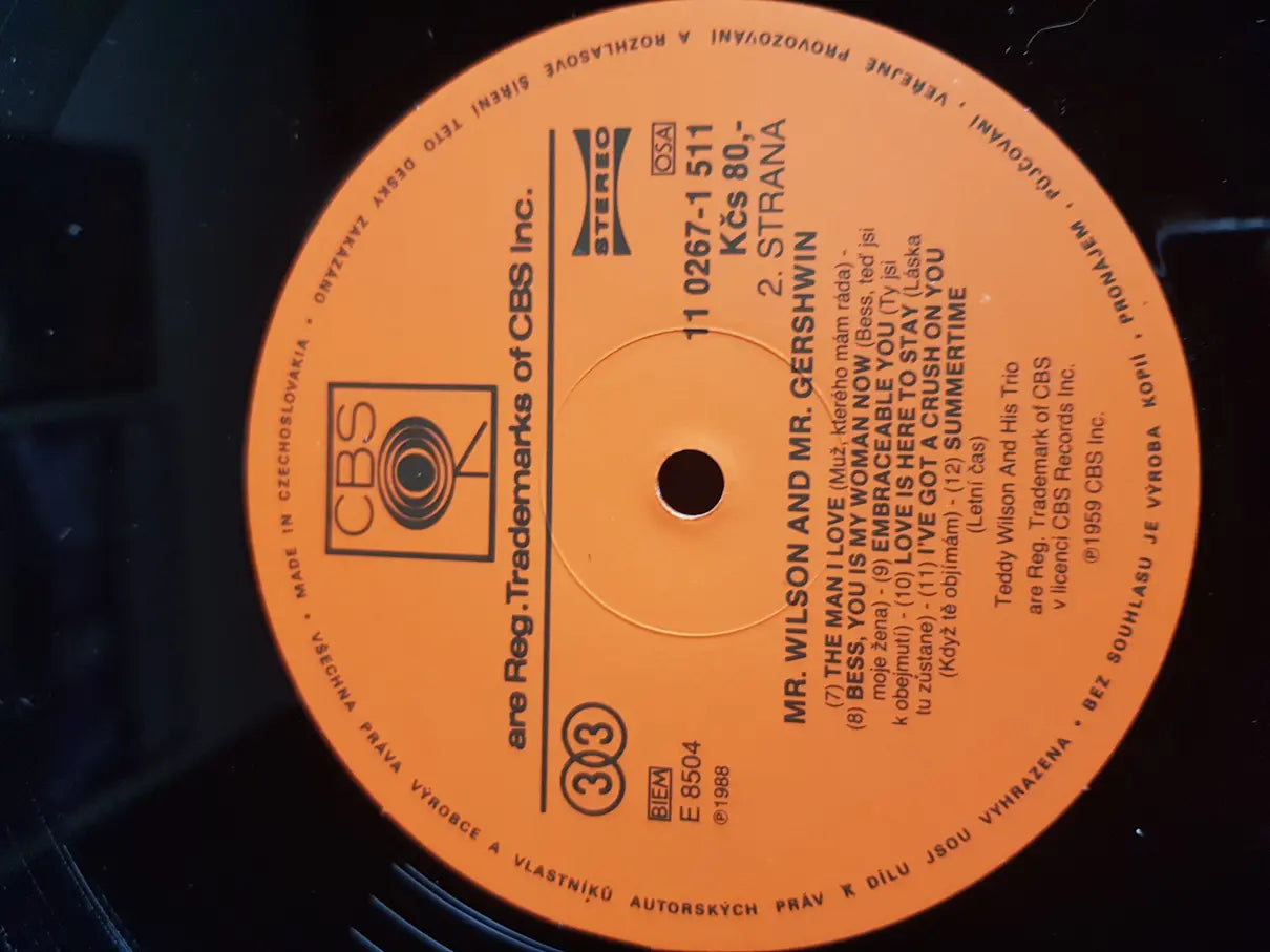 Teddy Wilson And His Trio – Mr. Wilson And Mr. Gershwin