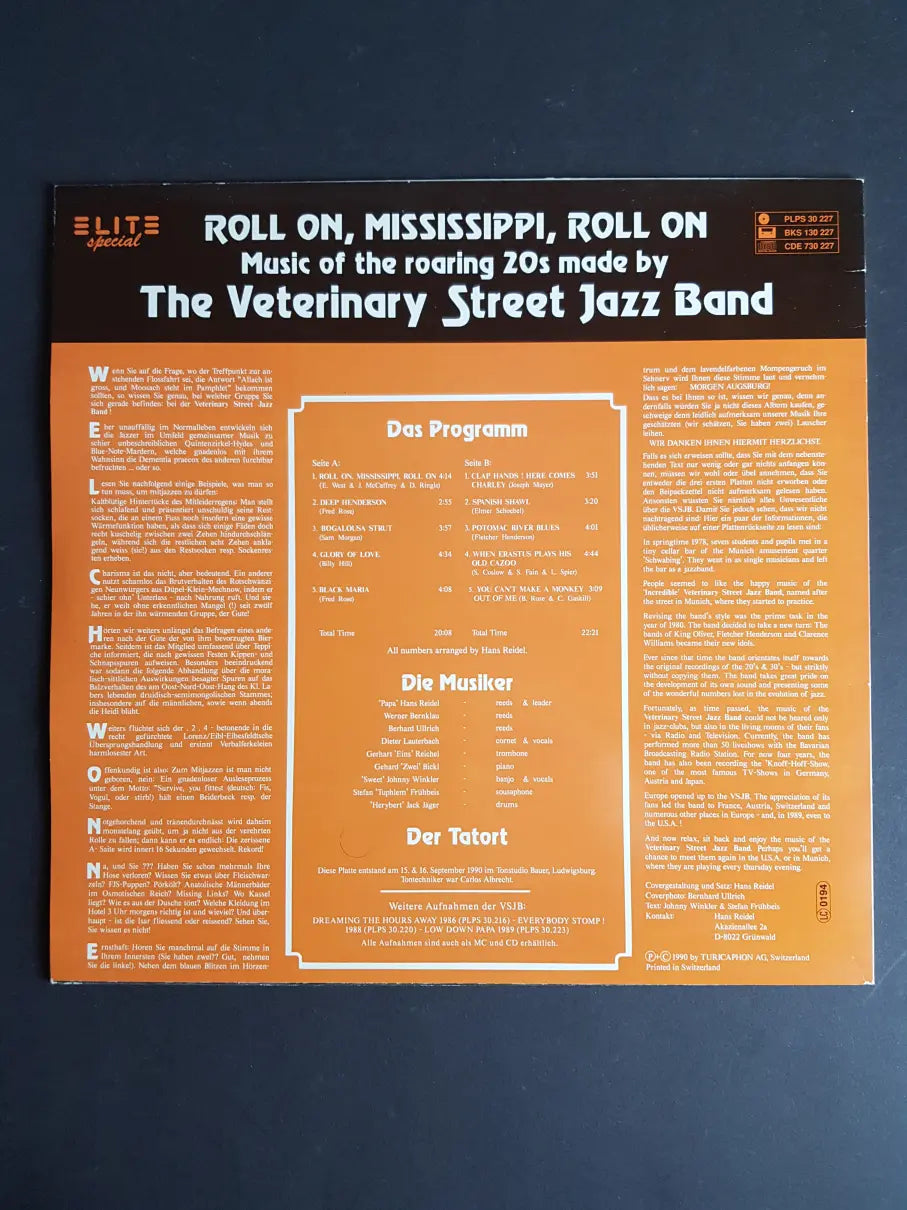 Veterinary Street Jazz Band – Roll On, Mississippi, Roll On