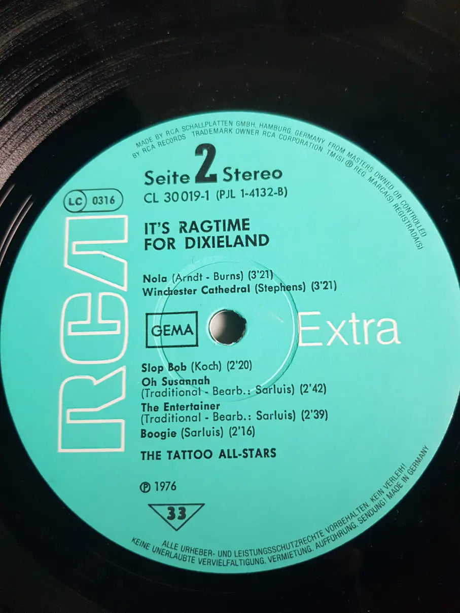 The Tattoo All-Stars – It's Ragtime For Dixieland