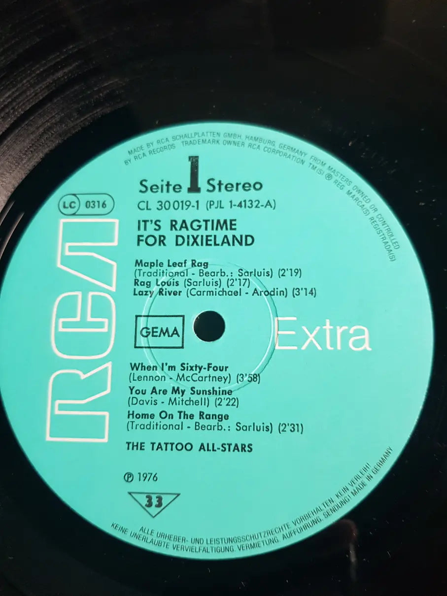 The Tattoo All-Stars – It's Ragtime For Dixieland