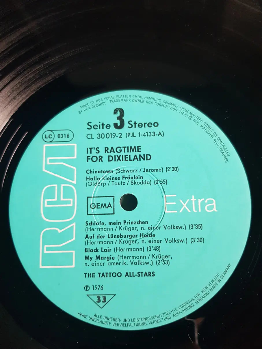 The Tattoo All-Stars – It's Ragtime For Dixieland