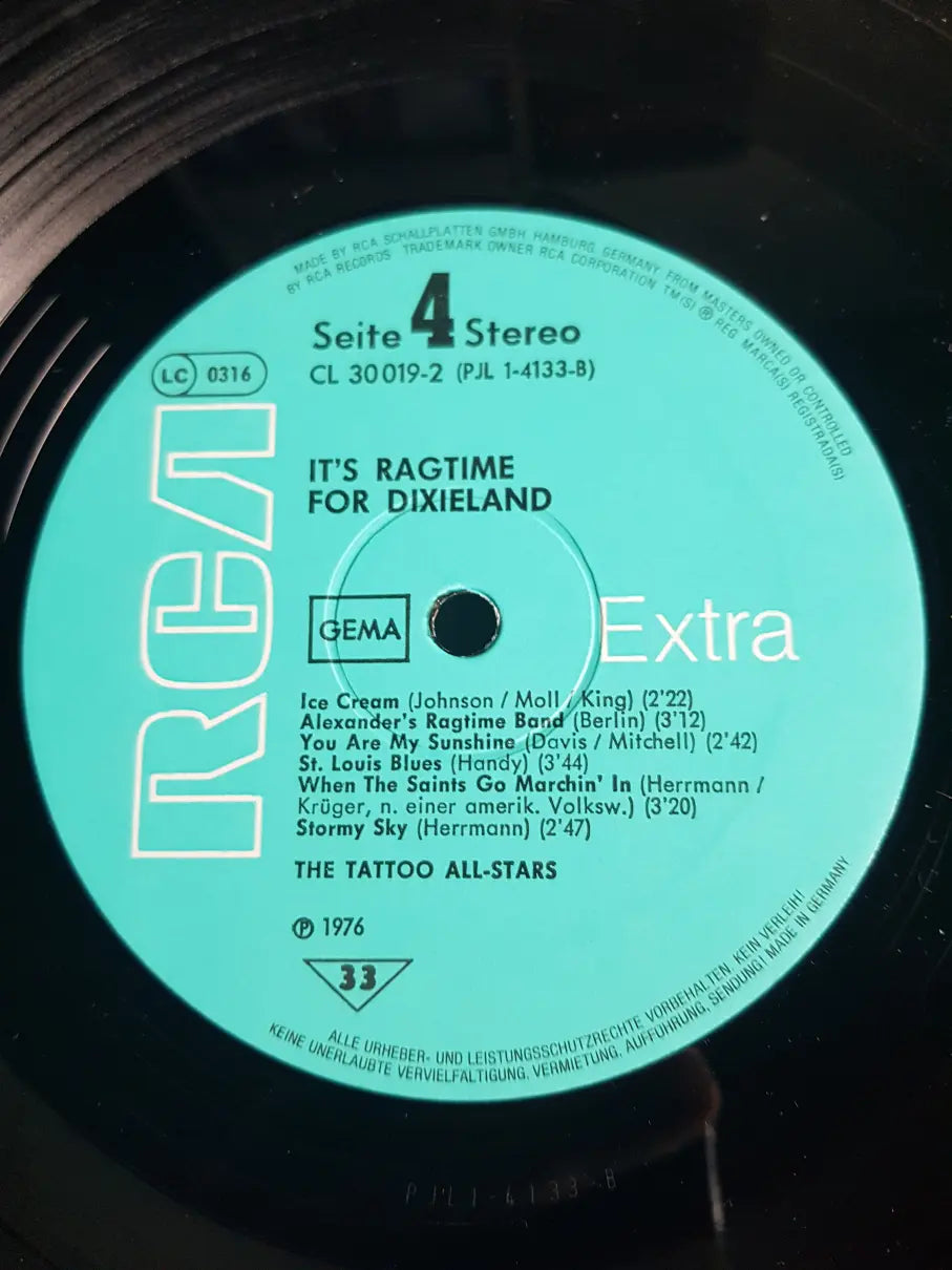 The Tattoo All-Stars – It's Ragtime For Dixieland