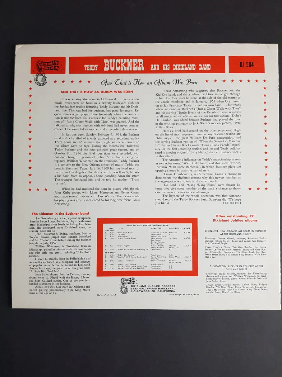 Teddy Buckner And His Dixieland Band – Teddy Buckner And His Dixieland Band
