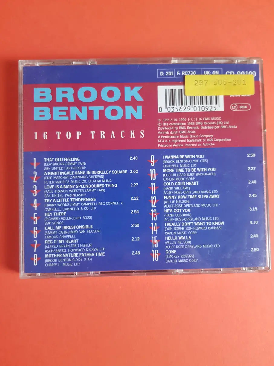 Brook Benton – 16 Top Tracks