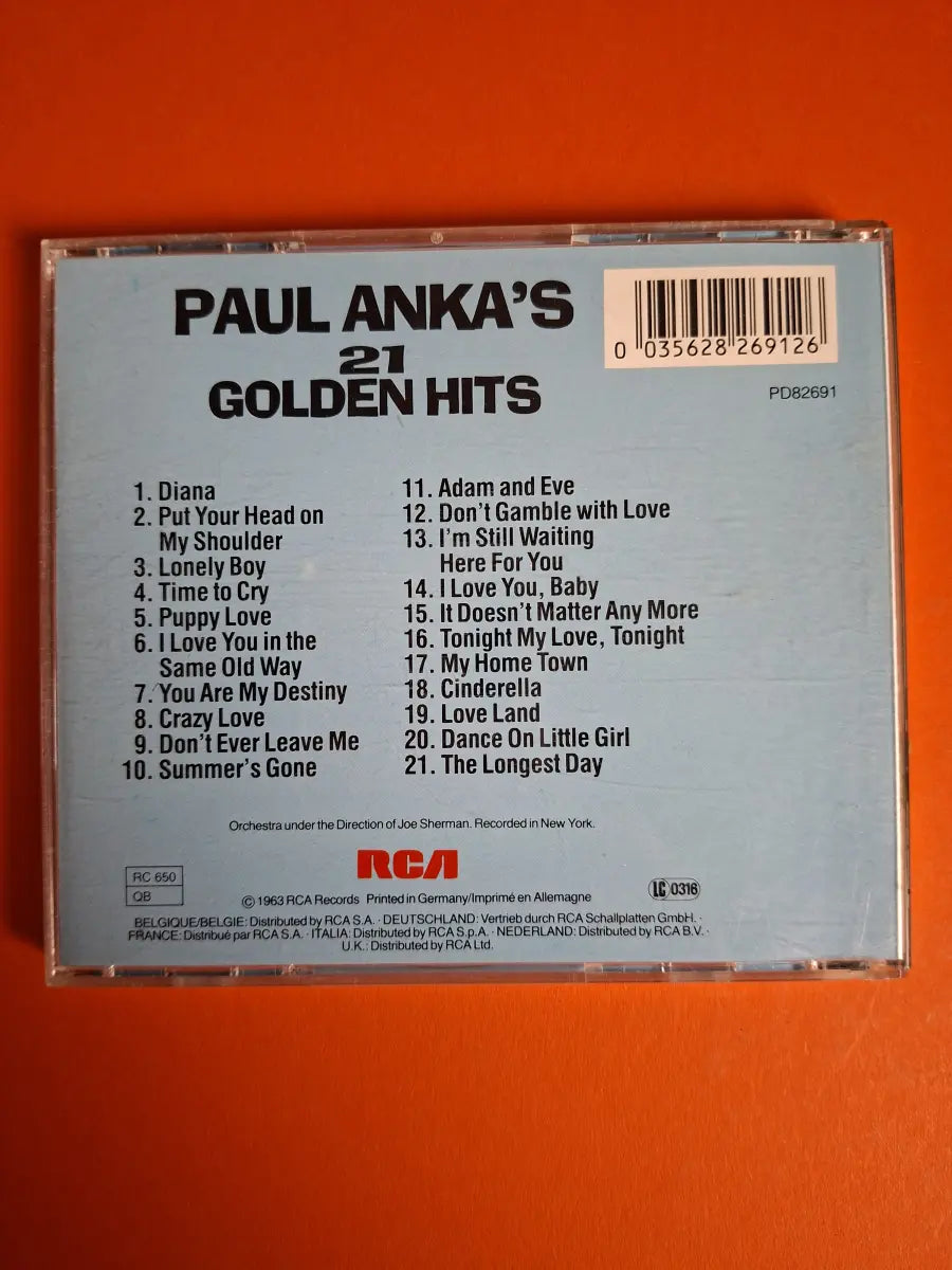 Paul Anka – Paul Anka's 21 Golden Hits
