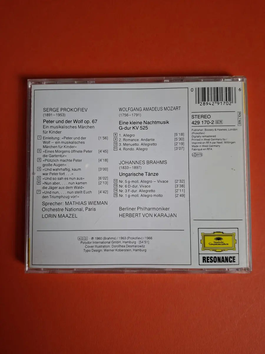 Prokofiev Mit Mathias Wieman, Mozart, Brahms – Peter Und Der Wolf • Eine Kleine Nachtmusik • Ungarische Tänze