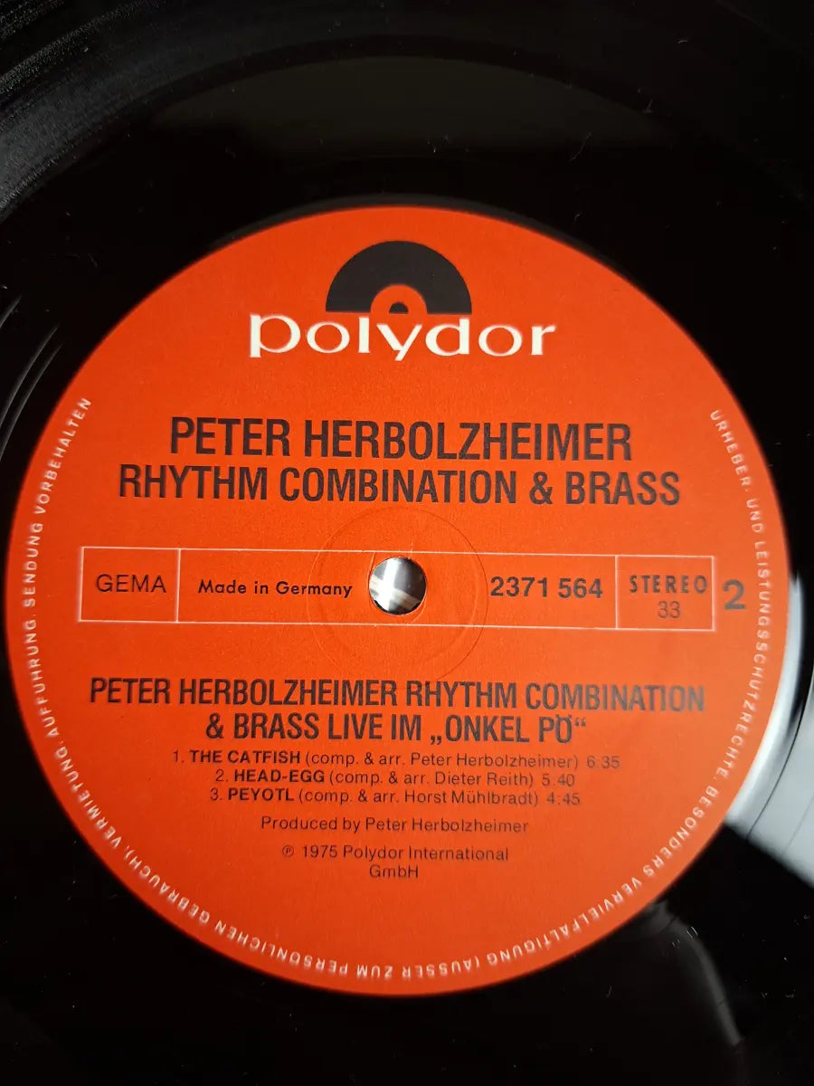 Peter Herbolzheimer Rhythm Combination & Brass ‎– Live Im Onkel Pö