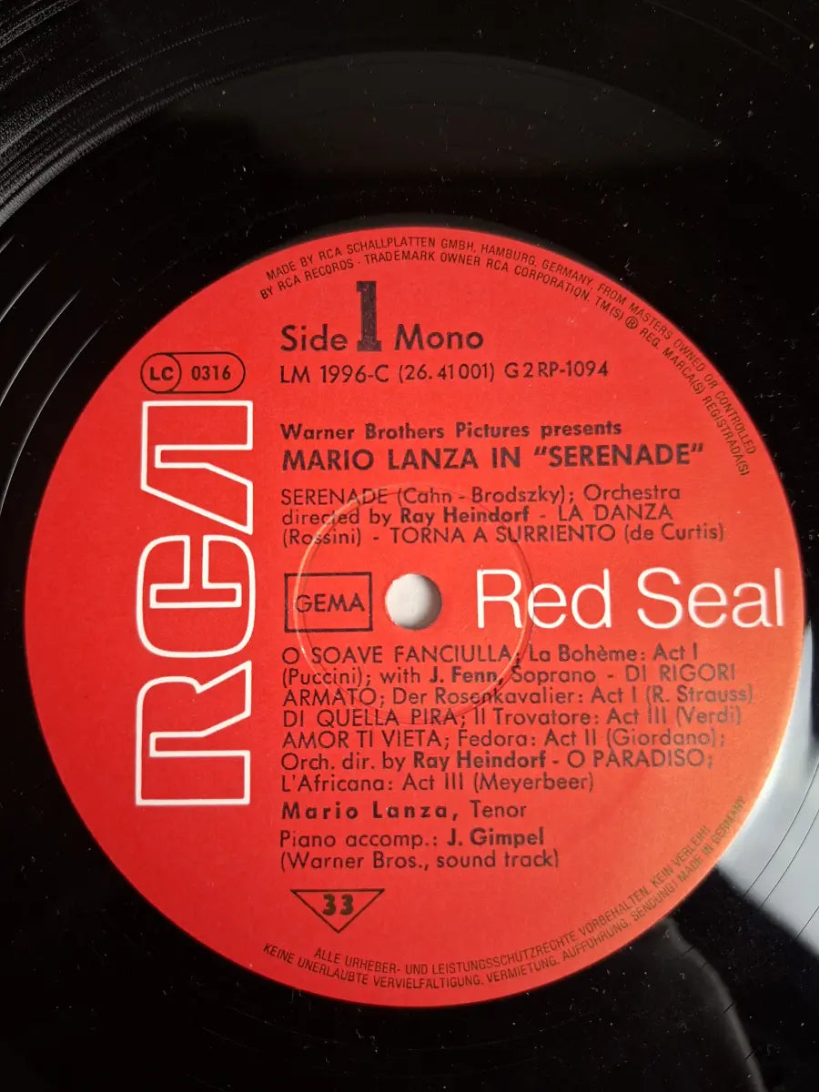 Mario Lanza – Mario Lanza In "Serenade"