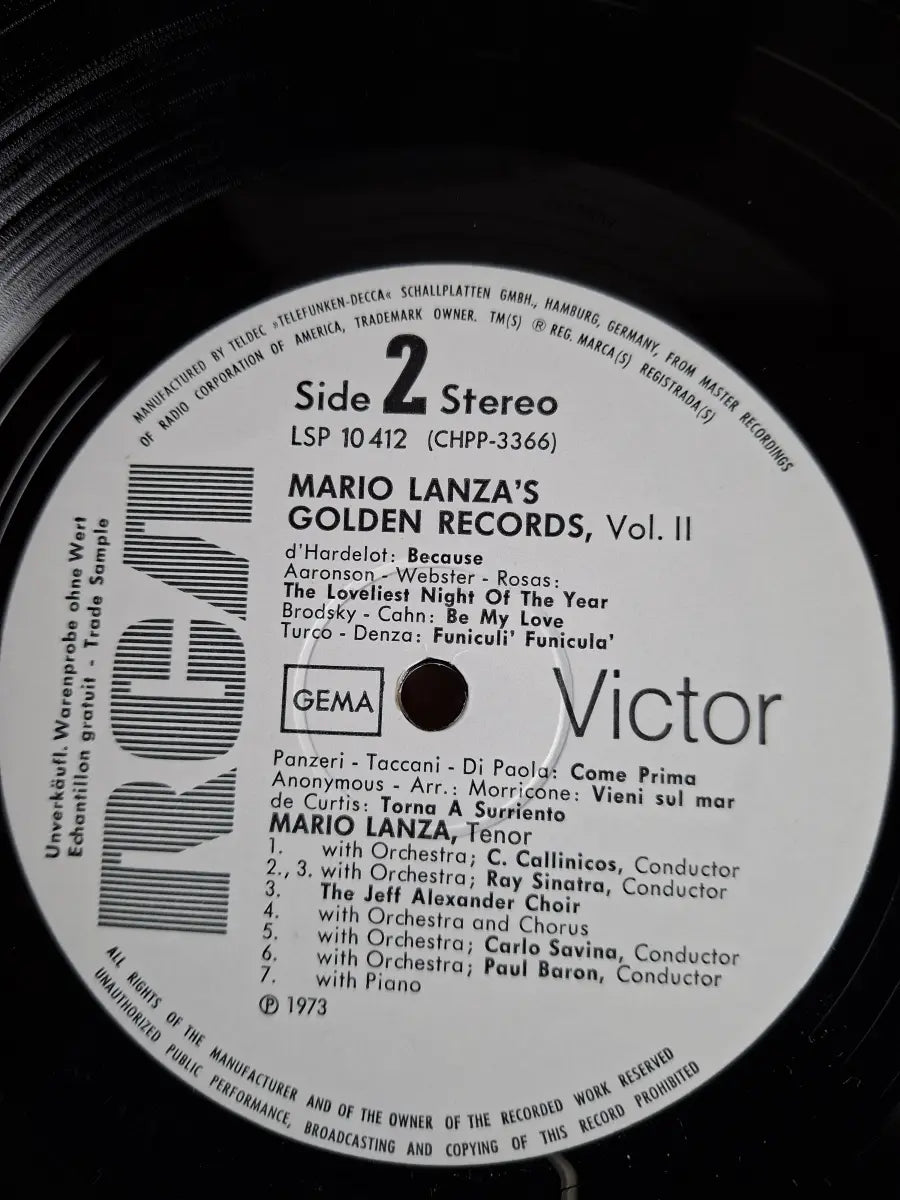 Mario Lanza – Mario Lanza's Golden Records Vol.II