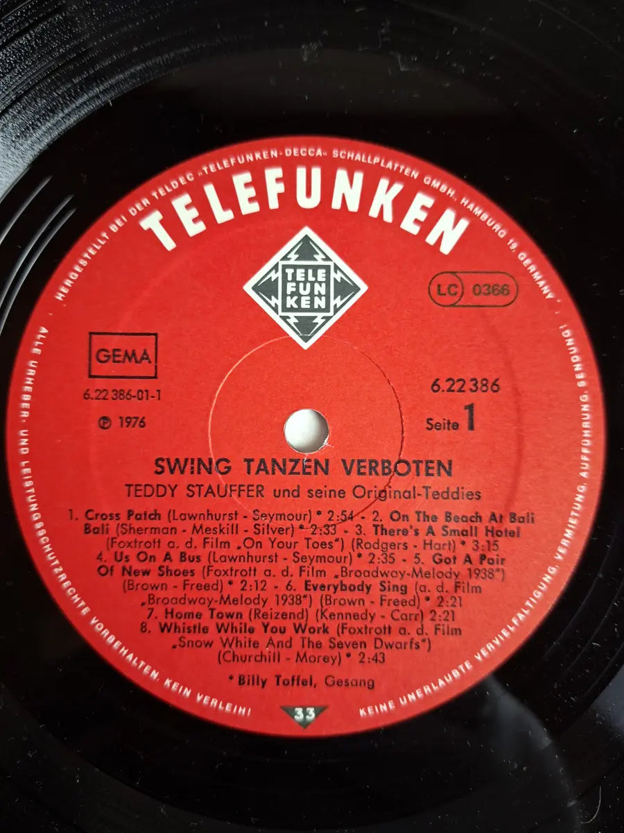 Teddy Stauffer Und Seine Original Teddies – Swing Tanzen Verboten