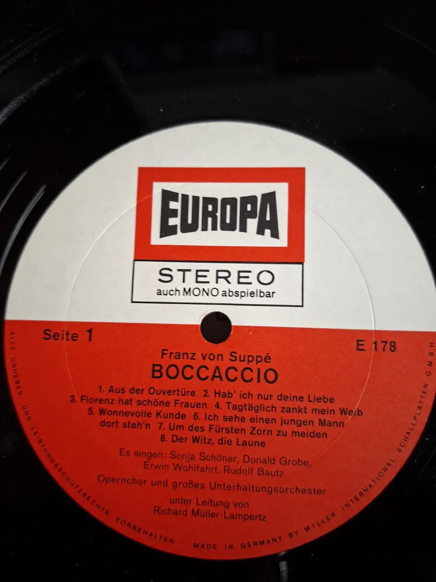 Sonja Schöner, Rudolf Bautz, Donald Grobe, Erwin Wohlfahrt, Richard Müller-Lampertz – Boccaccio / Gasparone