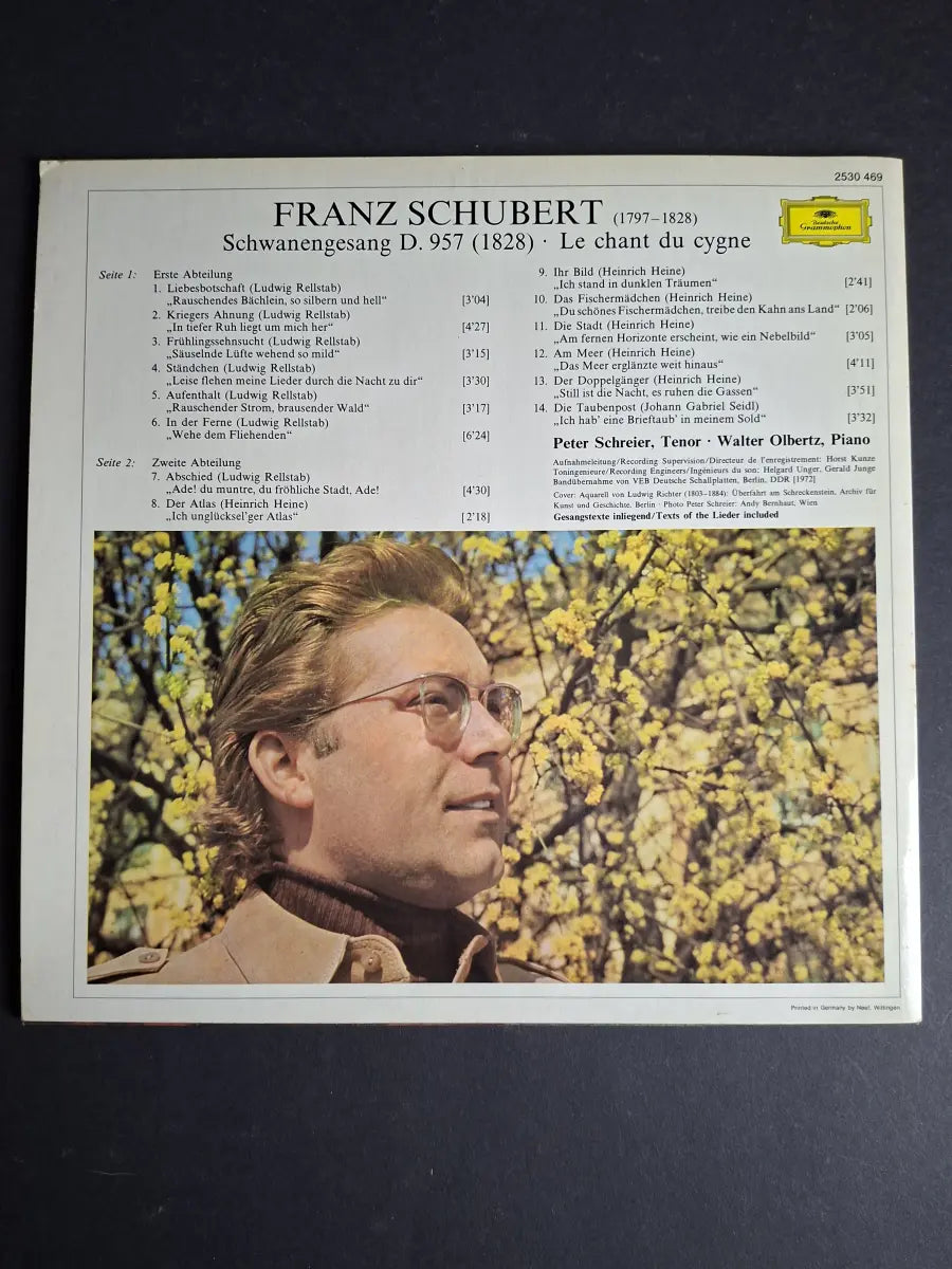 Franz Schubert, Peter Schreier, Walter Olbertz – Schwanengesang