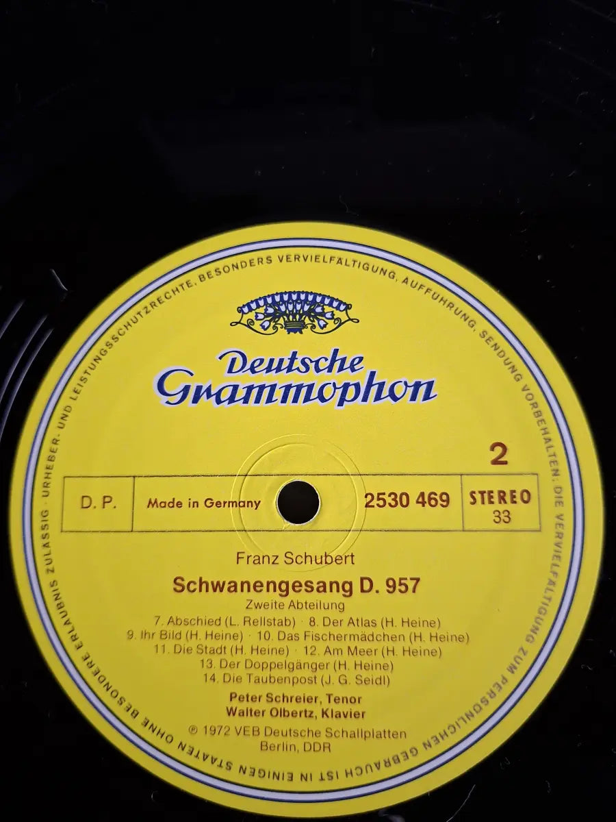 Franz Schubert, Peter Schreier, Walter Olbertz – Schwanengesang