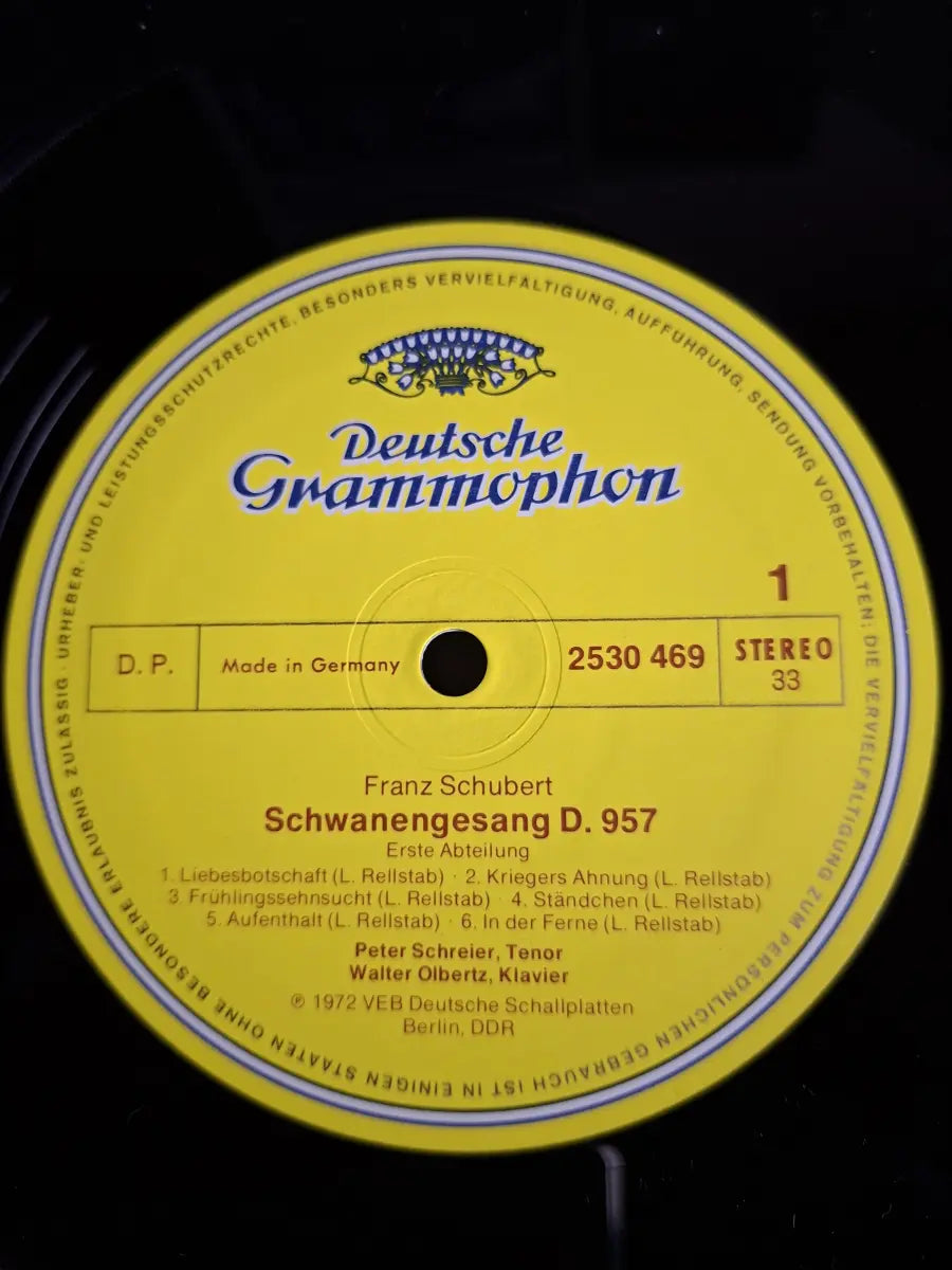 Franz Schubert, Peter Schreier, Walter Olbertz – Schwanengesang