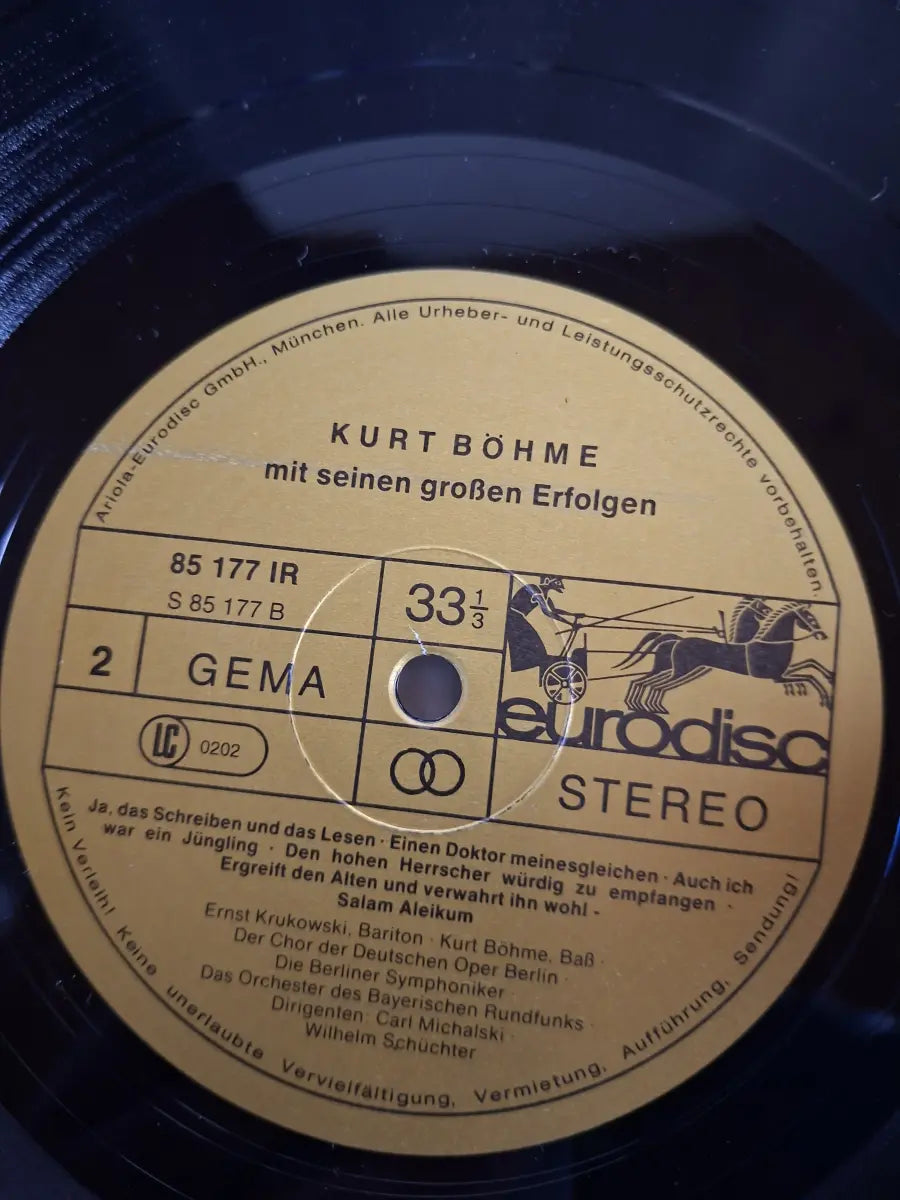 Kurt Böhme – Kurt Böhme Mit Seinen Großen Erfolgen