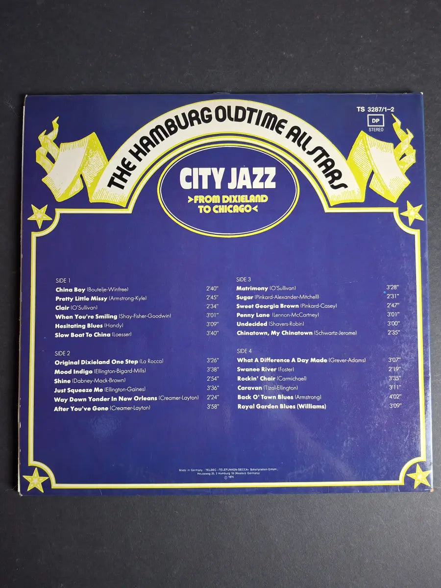 The Hamburg Oldtime Allstars – City Jazz "From Dixieland To Chicago"