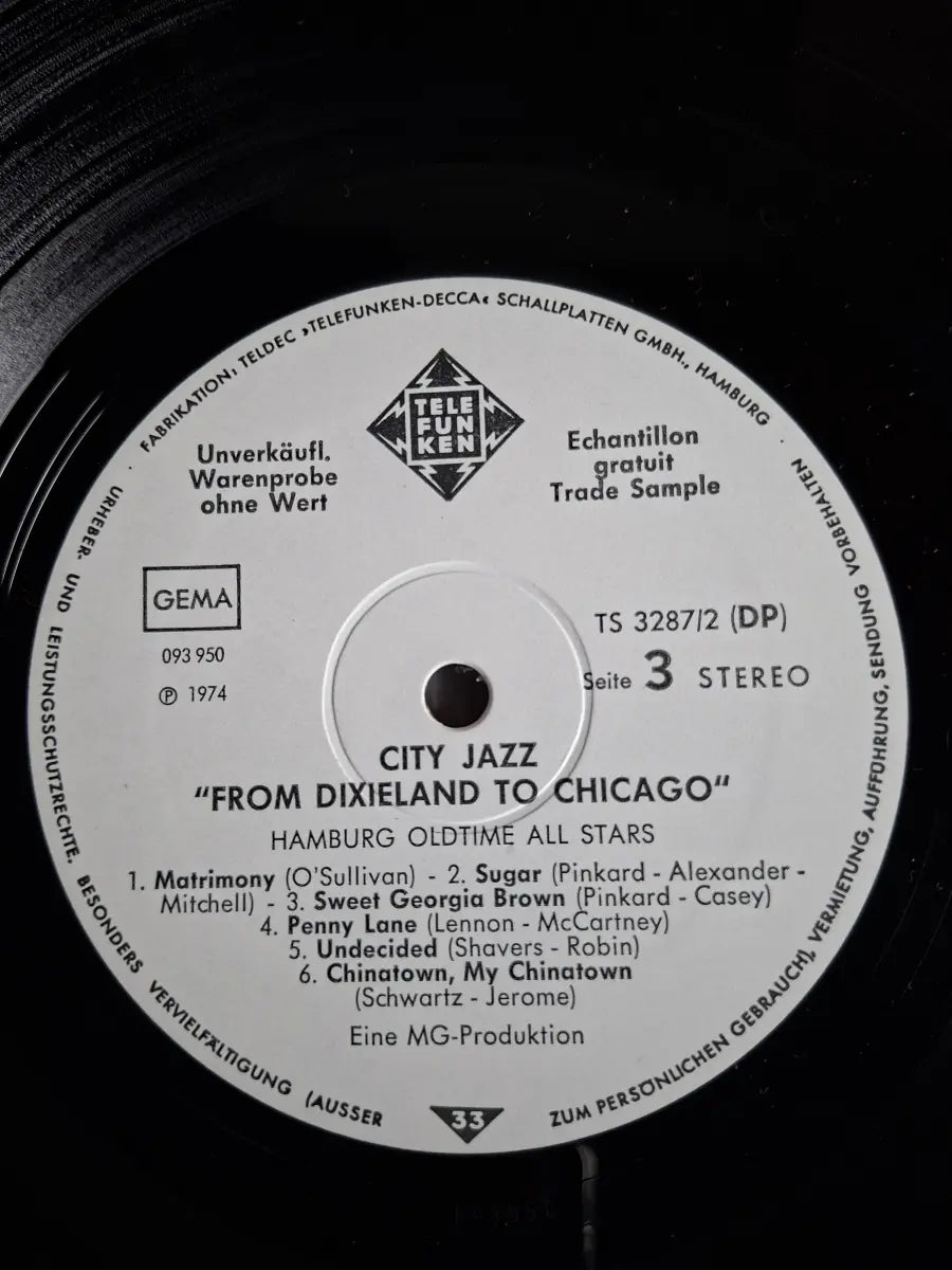 The Hamburg Oldtime Allstars – City Jazz "From Dixieland To Chicago"